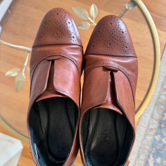 Women's Pyrgos PIKOLINOS Wingtip Slipon Oxfords, rich cognac leather, size EU39 - Picture 3 of 14